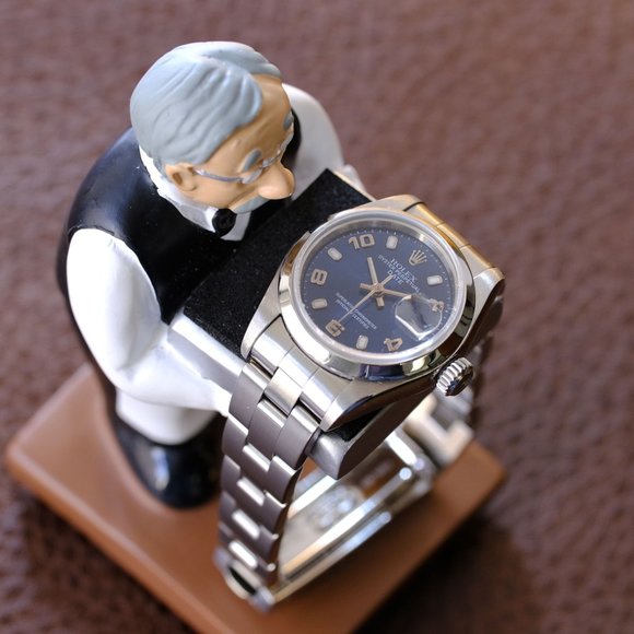 Rolex Oyster Perpetual Date Blue Dial 26mm W/Cert - Picture 13 of 14